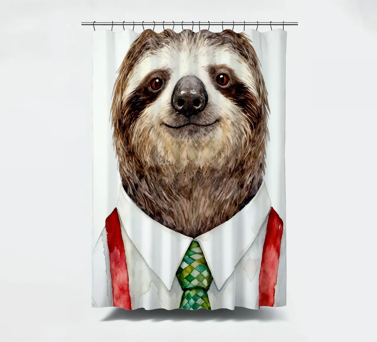 Work-life balance with Sloth douchegordijn van Attaboy Dsgn