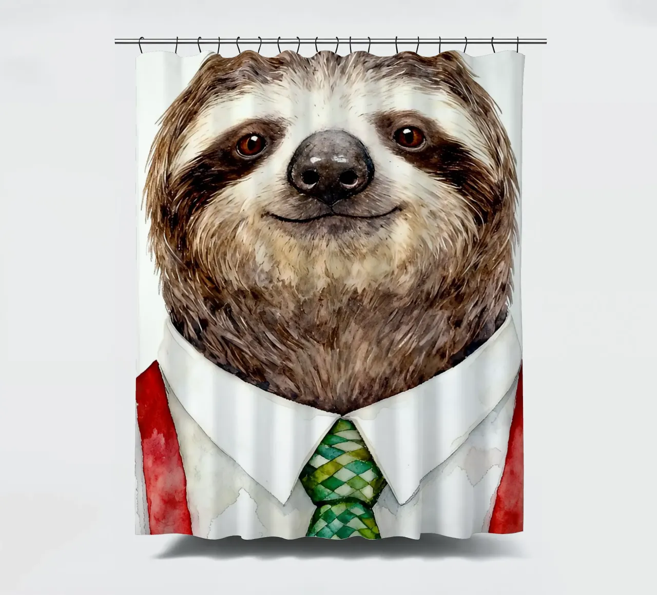 Work-life balance with Sloth douchegordijn van Attaboy Dsgn