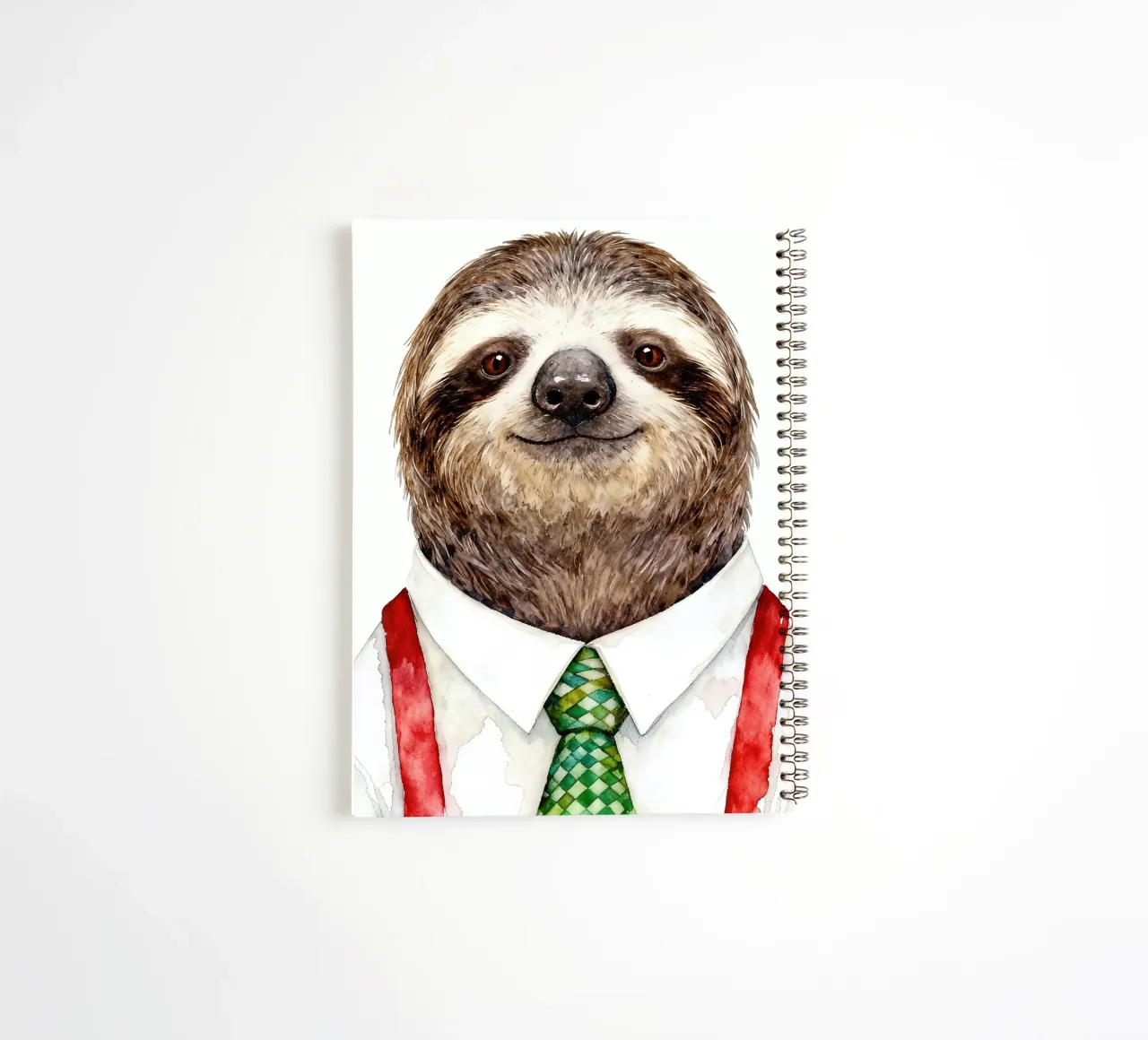 Work-life balance with Sloth spiral notebook by Attaboy Dsgn