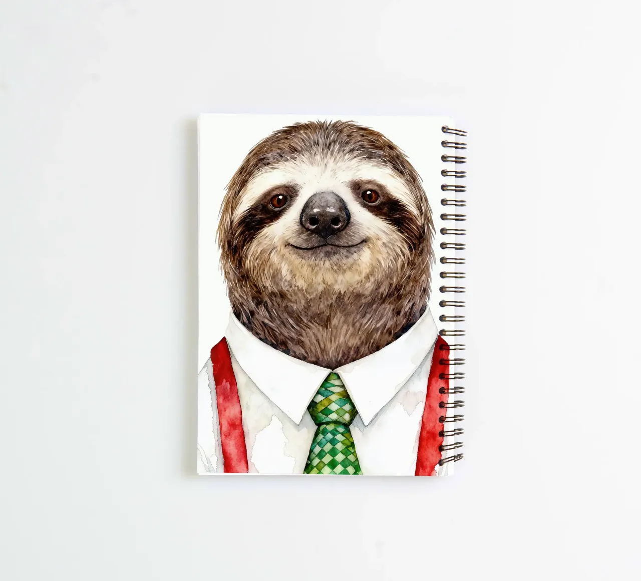 Work-life balance with Sloth spiral notebook by Attaboy Dsgn