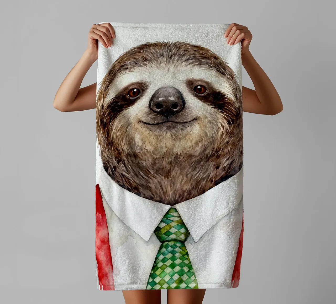 Work-life balance with Sloth serviette de bain de Attaboy Dsgn