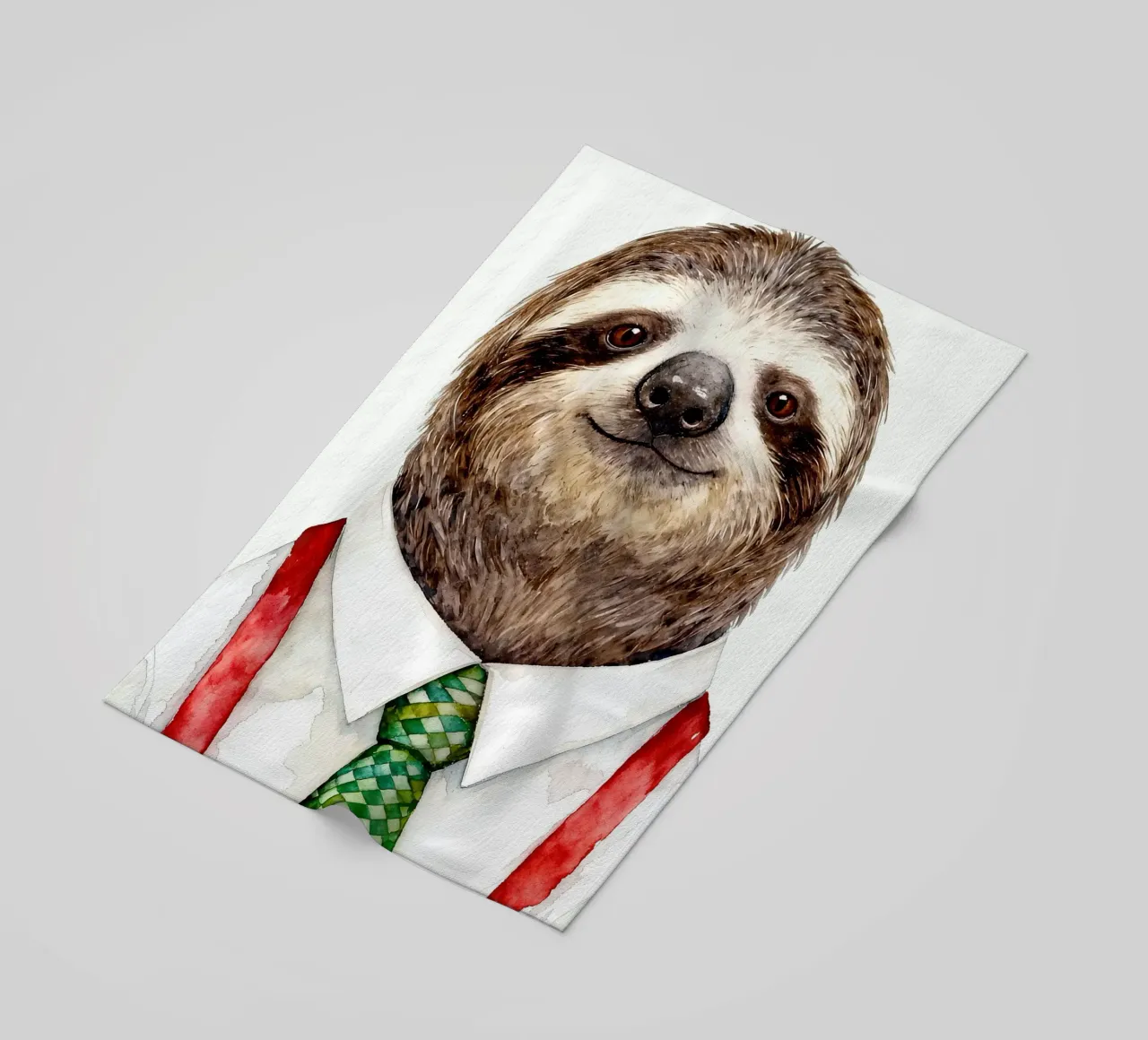 Work-life balance with Sloth Strandtuch von Attaboy Dsgn