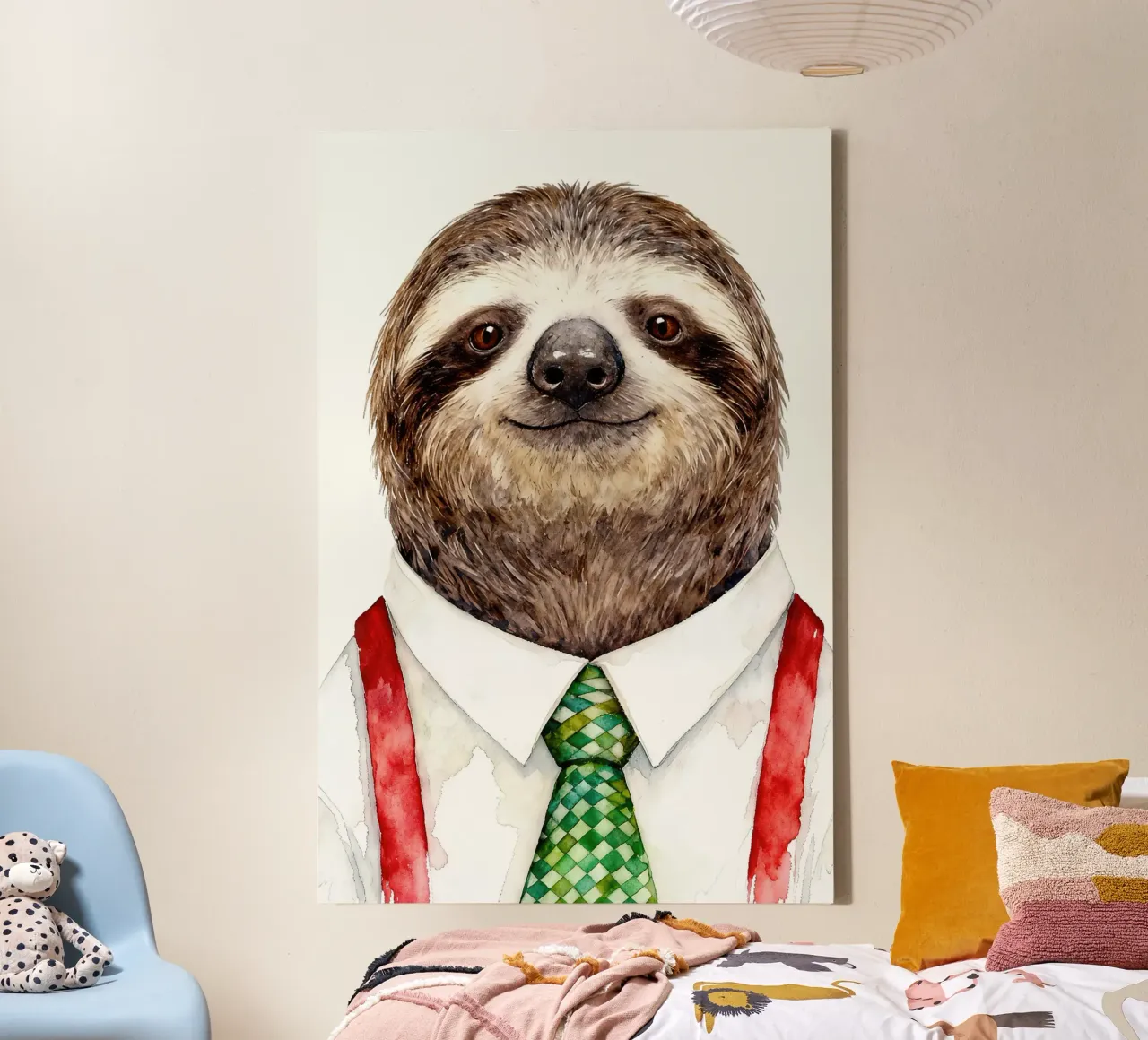 Work-life balance with Sloth lienzo de Attaboy Dsgn