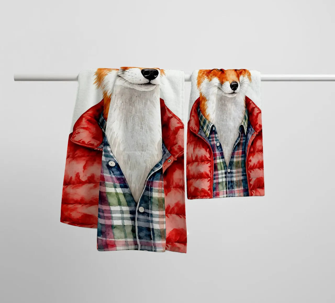 Fox in Puffer Handtuch von Attaboy Dsgn