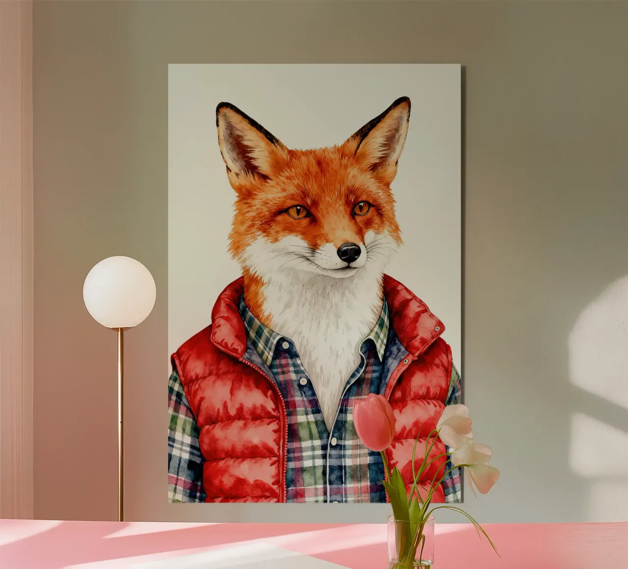 Fox in Puffer alluminio dibond da Attaboy Dsgn