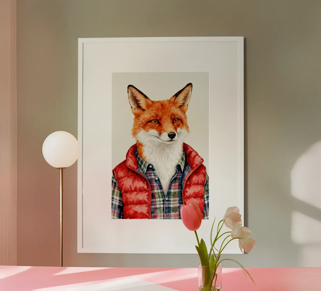 Fox in Puffer Hahnemühle von Attaboy Dsgn