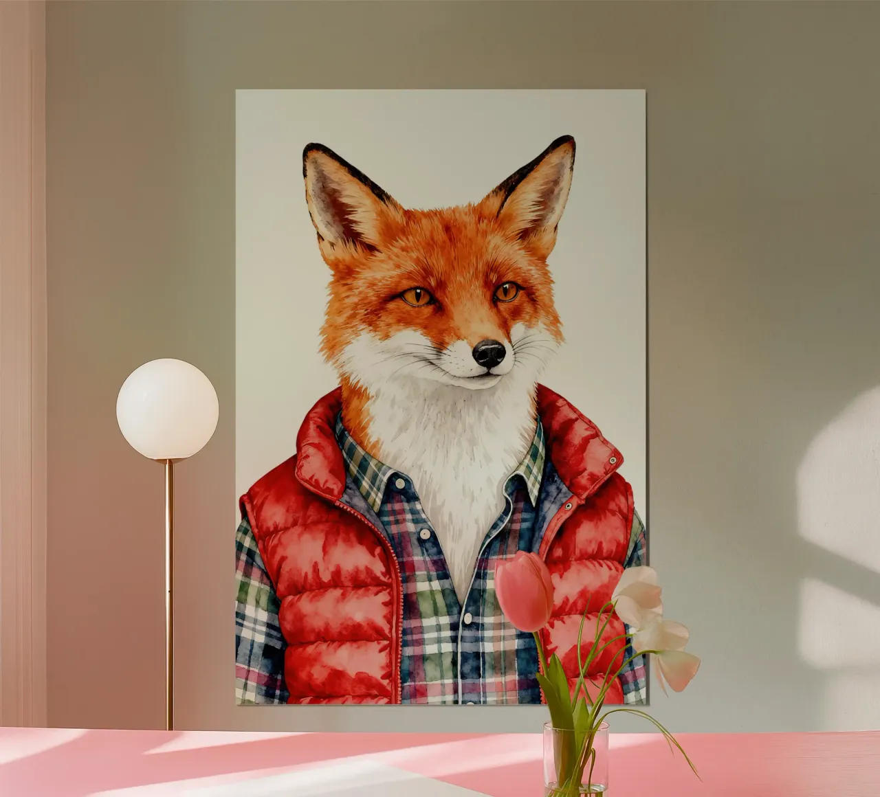 Fox in Puffer Hahnemühle von Attaboy Dsgn