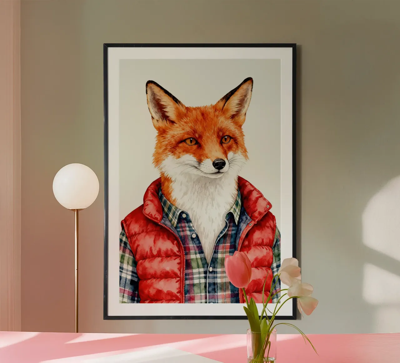 Fox in Puffer Hahnemühle von Attaboy Dsgn