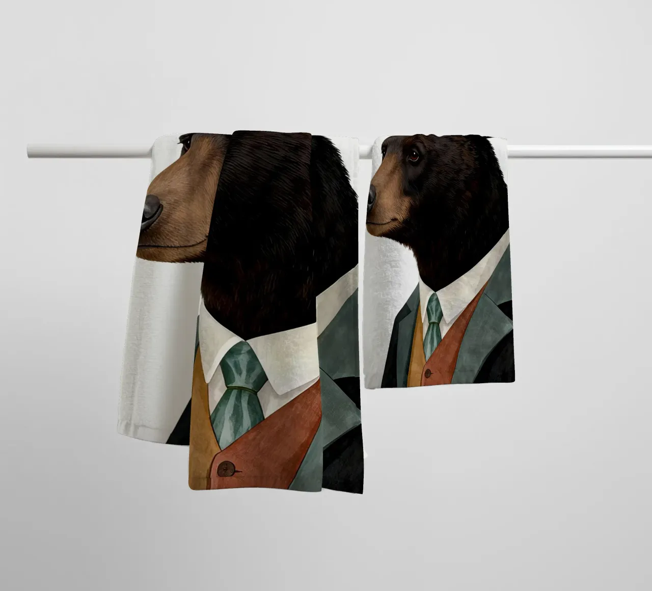 Black Bear asciugamano da bagno da Attaboy Dsgn