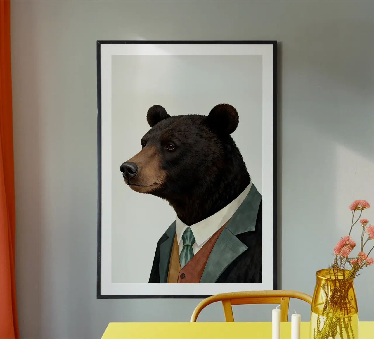 Black Bear poster van Attaboy Dsgn