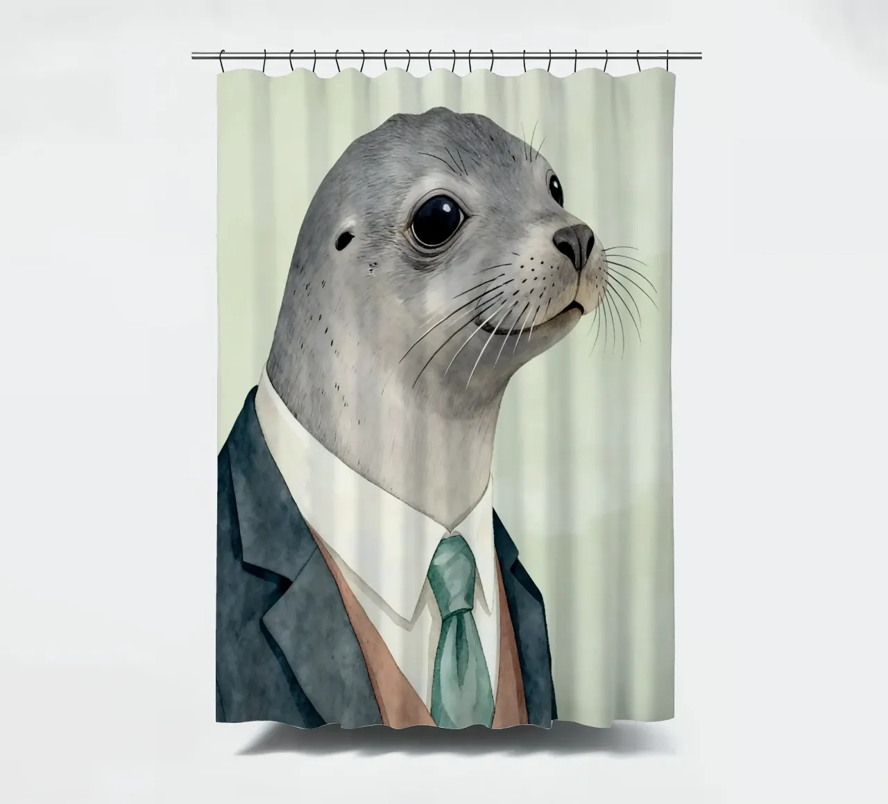 Seal in Suit tenda da doccia da Attaboy Dsgn