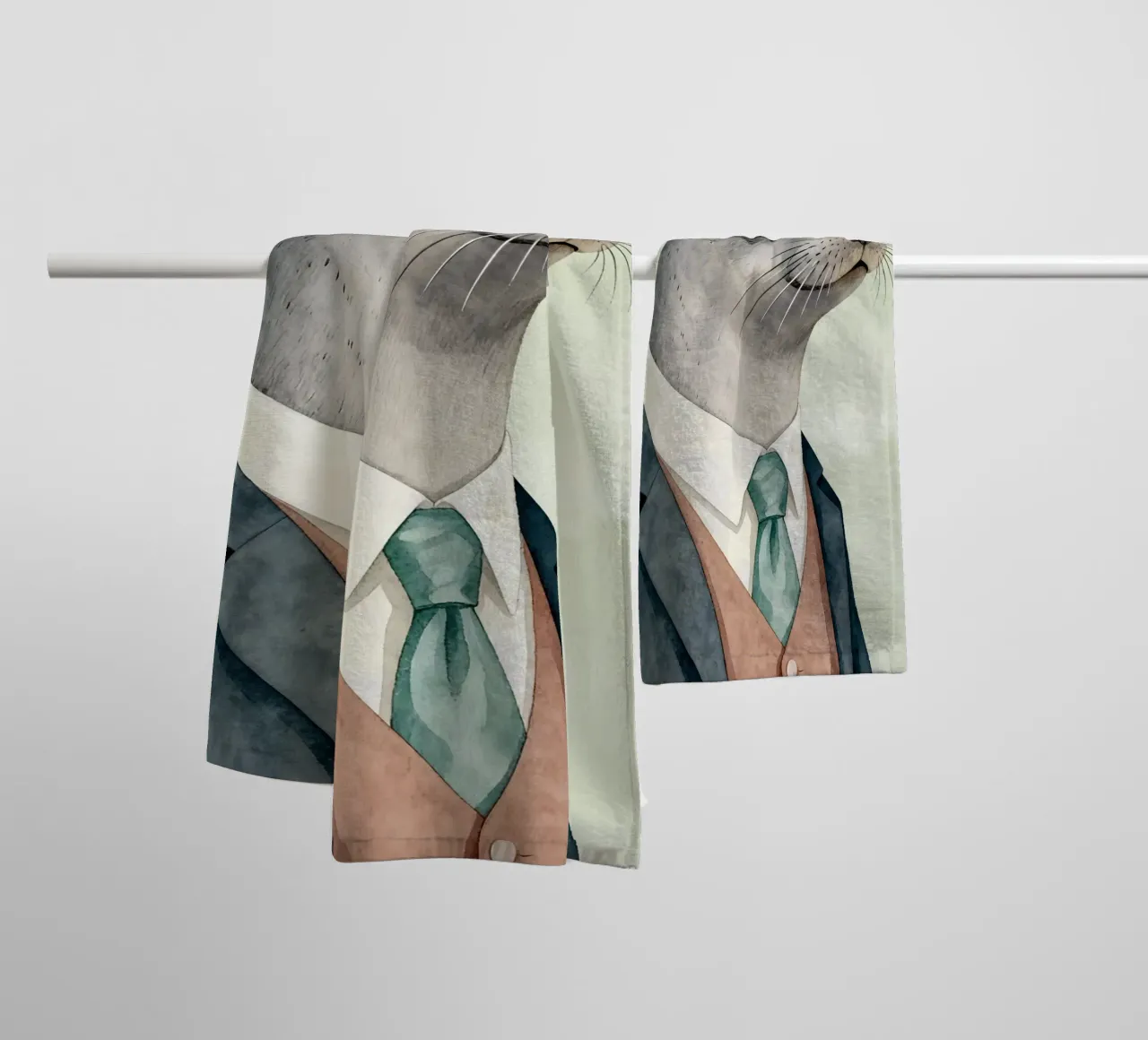 Seal in Suit asciugamano da bagno da Attaboy Dsgn