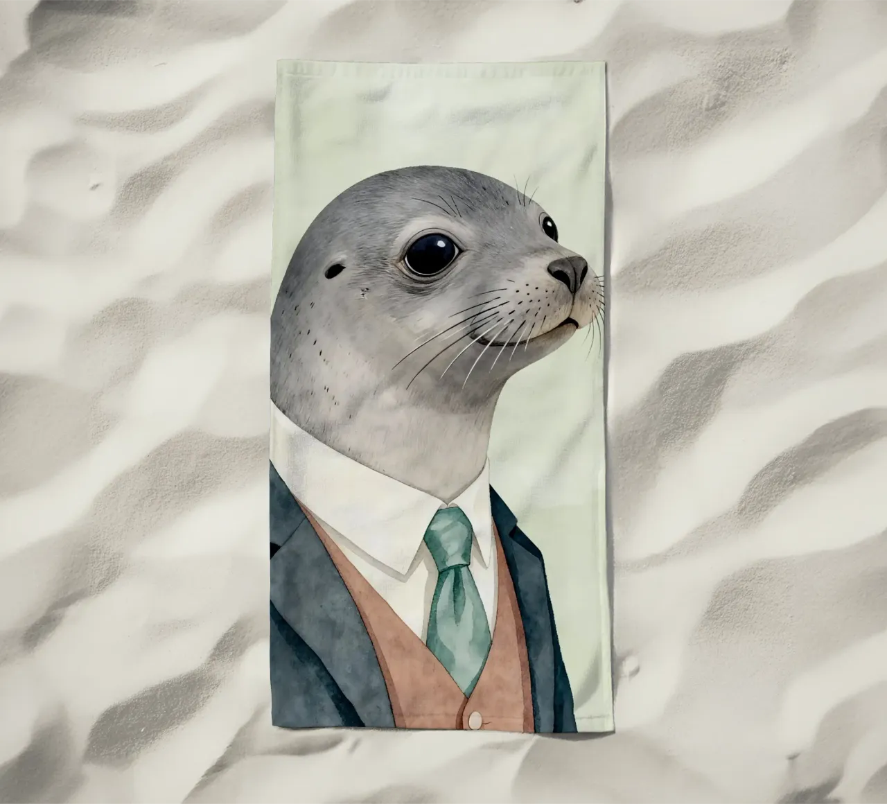 Seal in Suit telo mare da Attaboy Dsgn