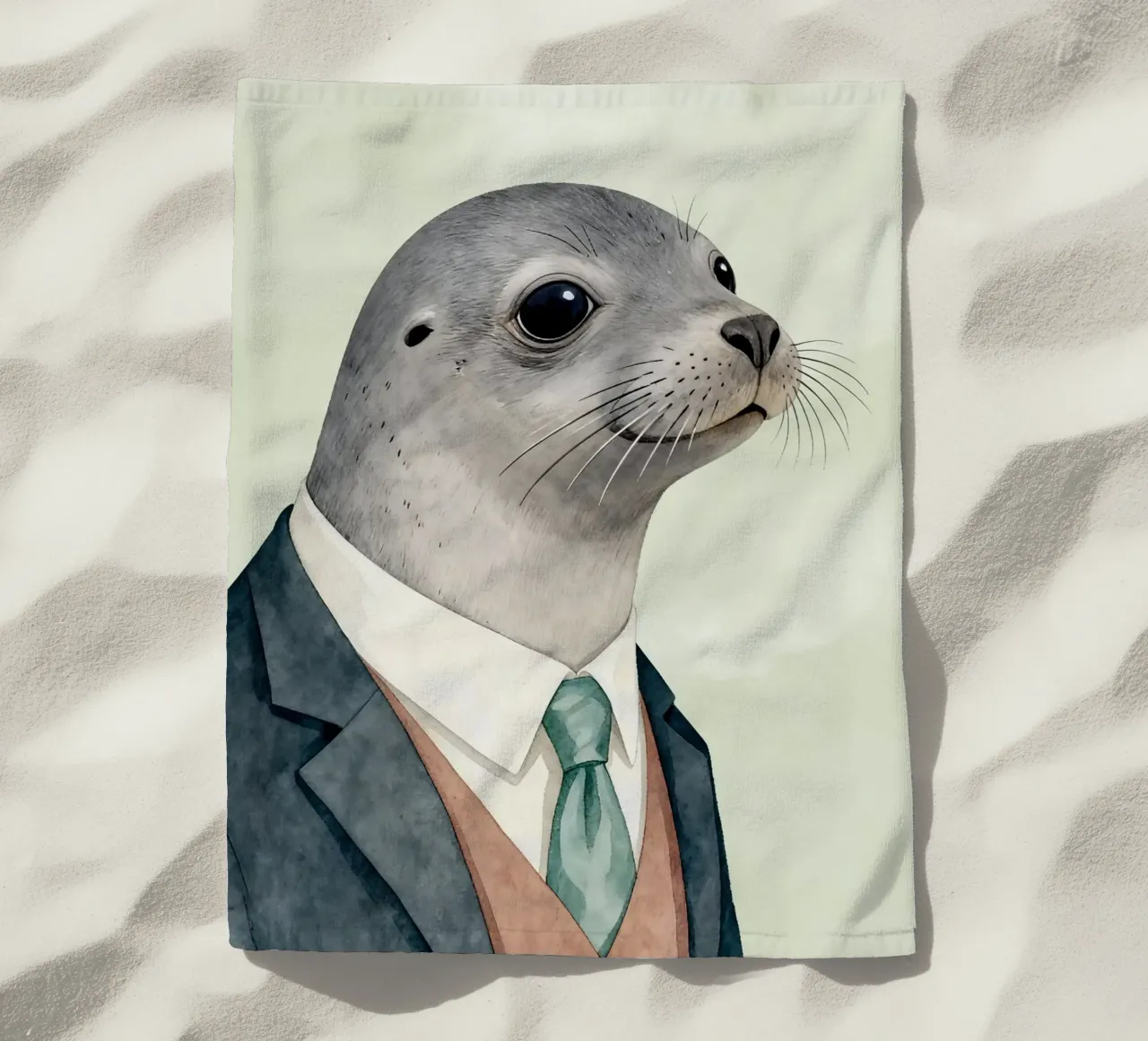 Seal in Suit telo mare da Attaboy Dsgn