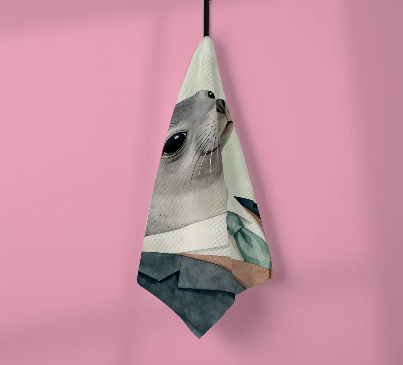 Seal in Suit canovaccio da cucina da Attaboy Dsgn