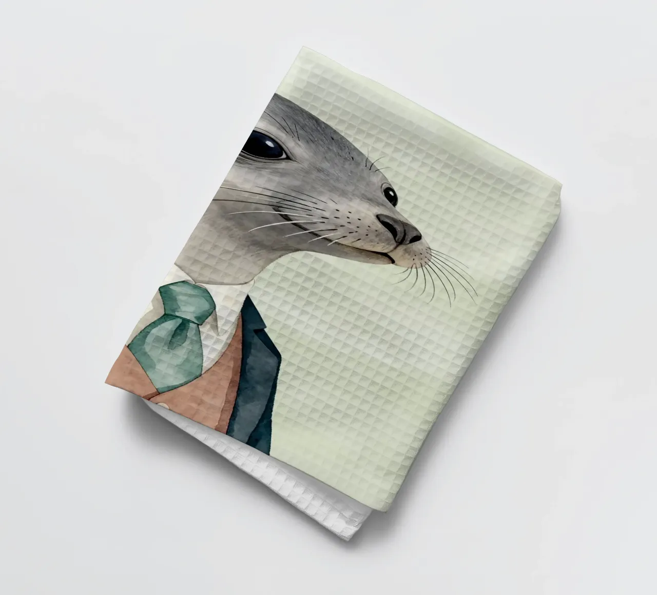 Seal in Suit canovaccio da cucina da Attaboy Dsgn