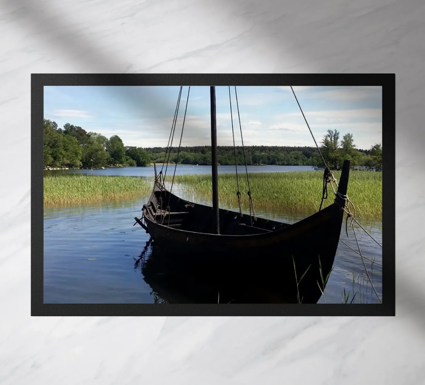 Wikingerboot Fußmatte von Piccola Serenata