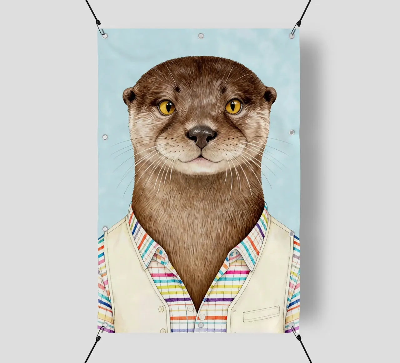 Modern Otter Portrait telo in pvc da Attaboy Dsgn