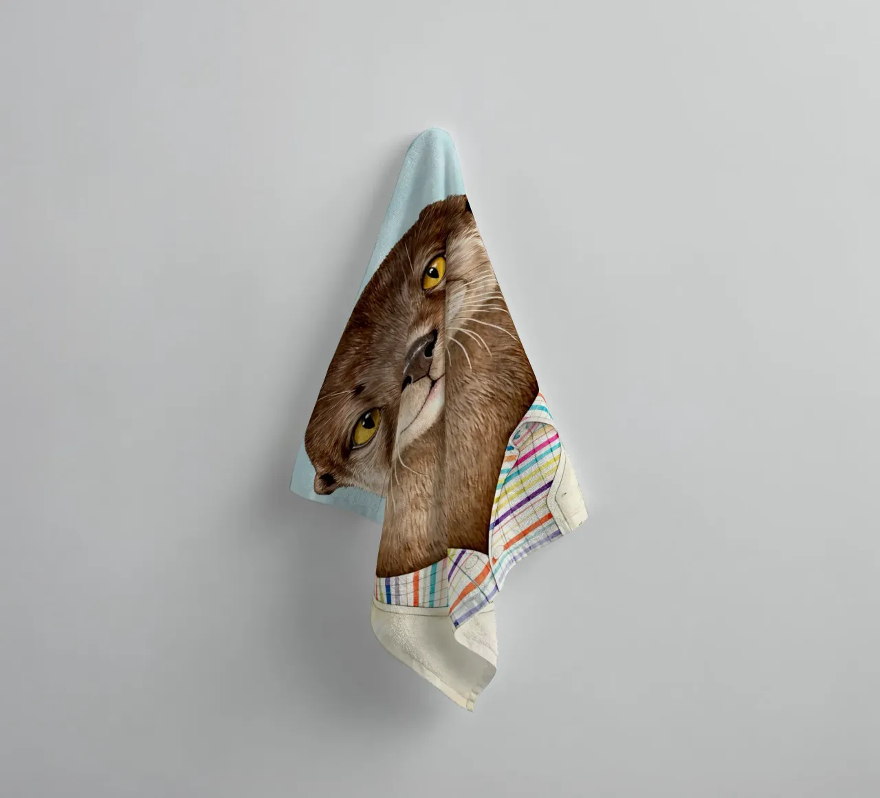 Modern Otter Portrait asciugamano da bagno da Attaboy Dsgn