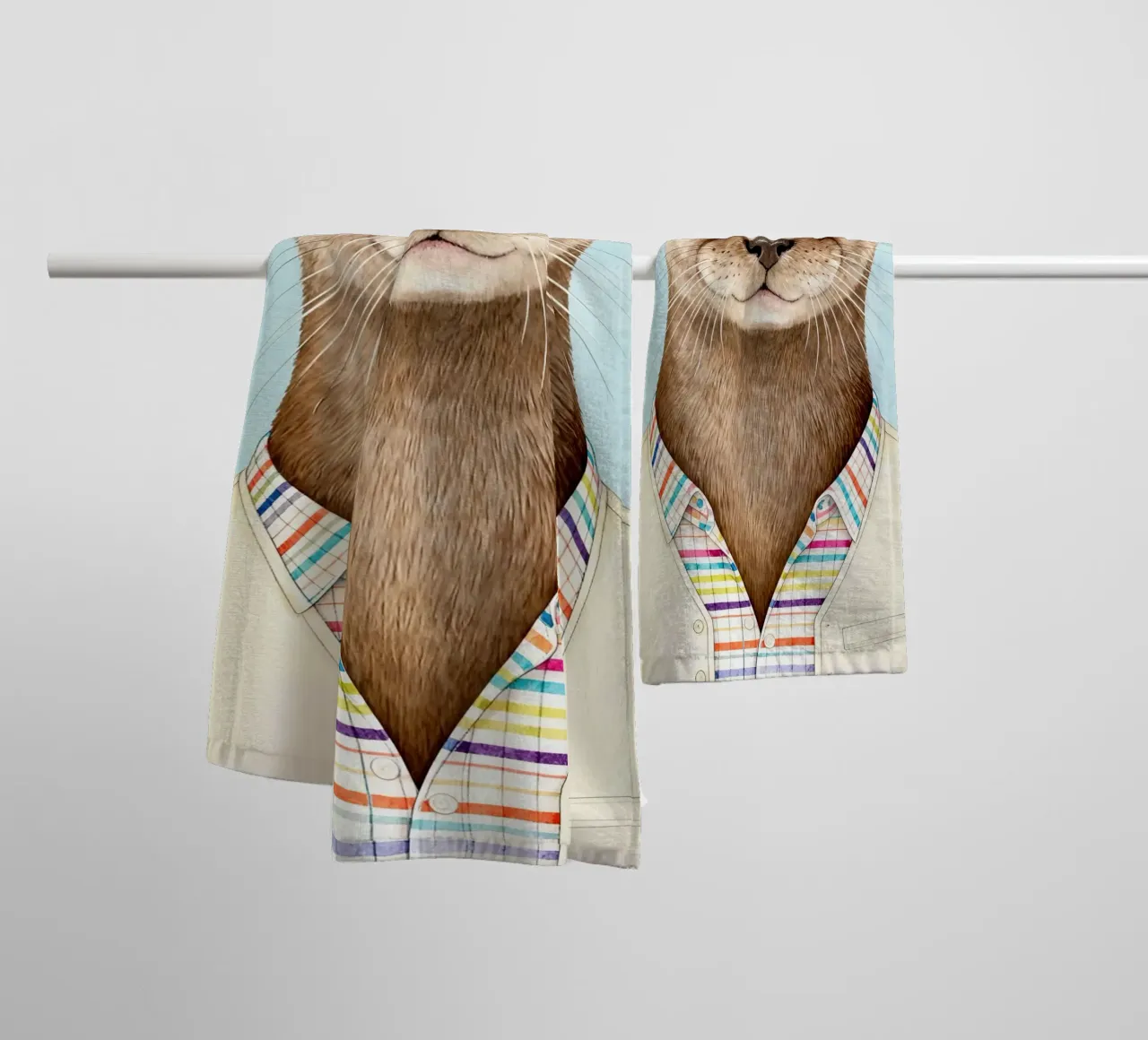 Modern Otter Portrait asciugamano da bagno da Attaboy Dsgn