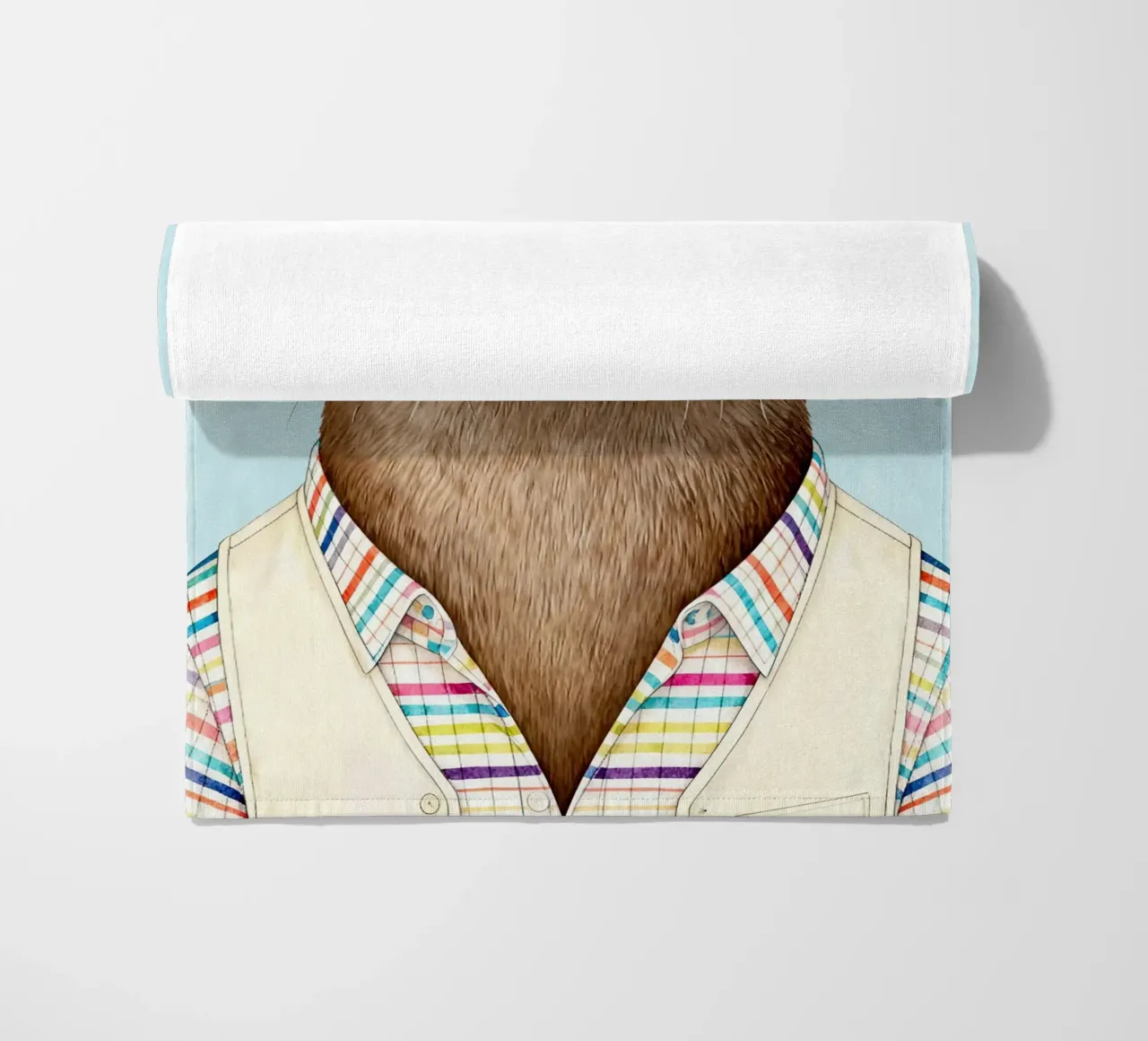 Modern Otter Portrait telo mare da Attaboy Dsgn