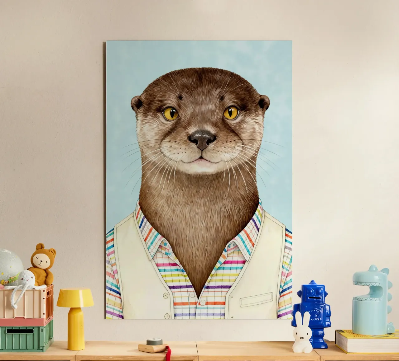 Modern Otter Portrait alluminio dibond da Attaboy Dsgn