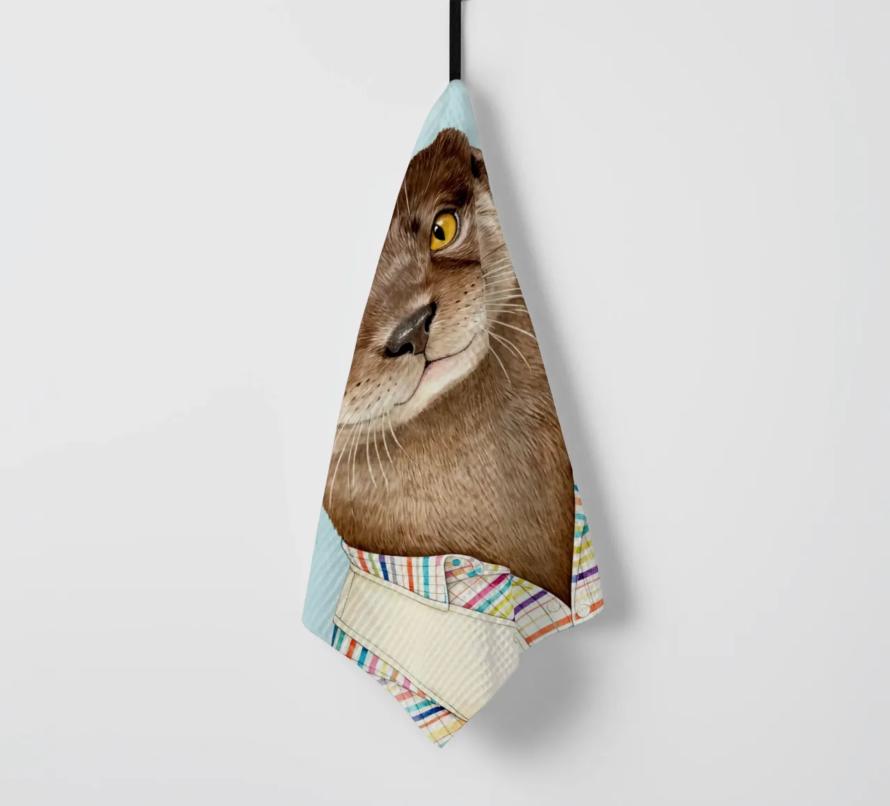 Modern Otter Portrait torchon de Attaboy Dsgn