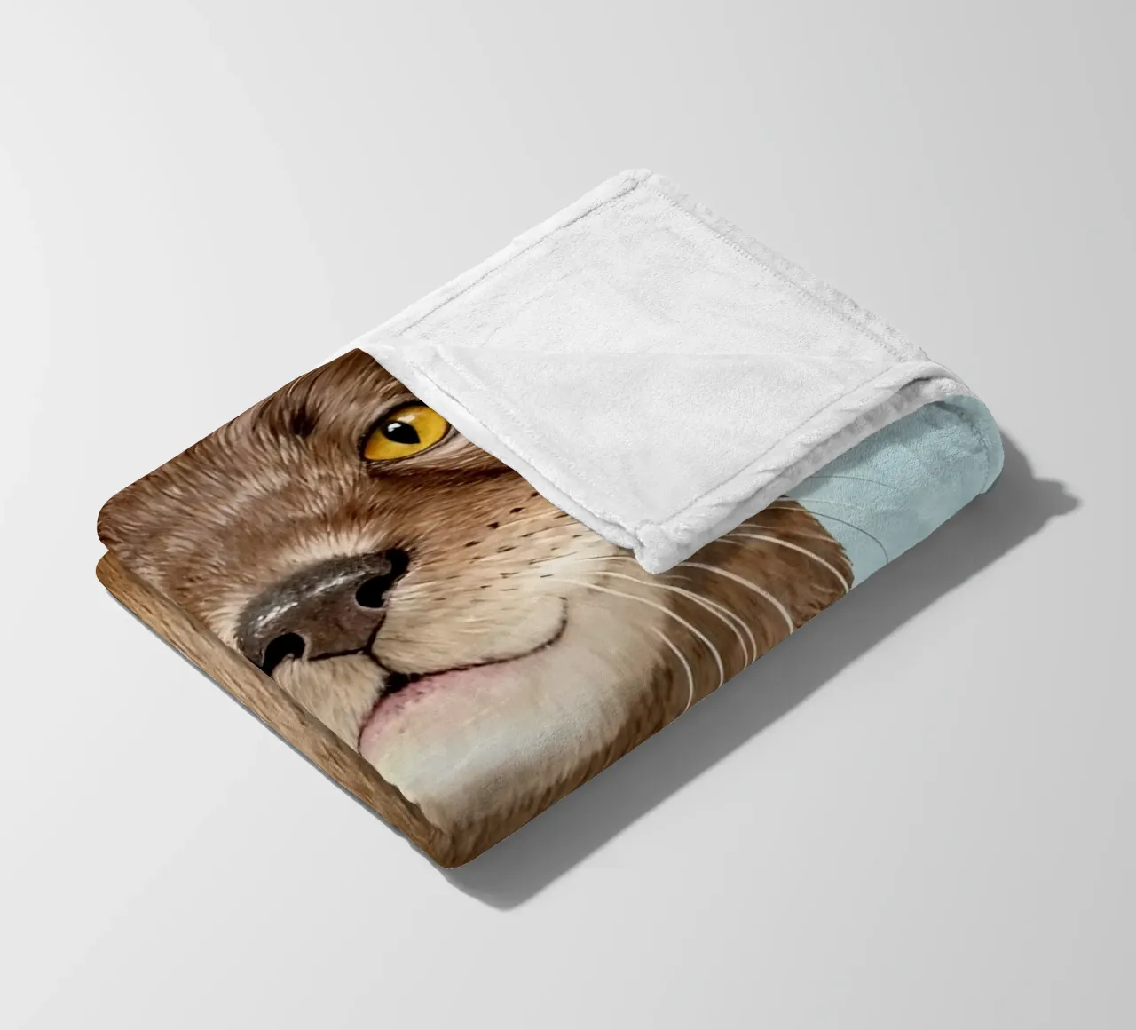 Modern Otter Portrait coperta in pile da Attaboy Dsgn