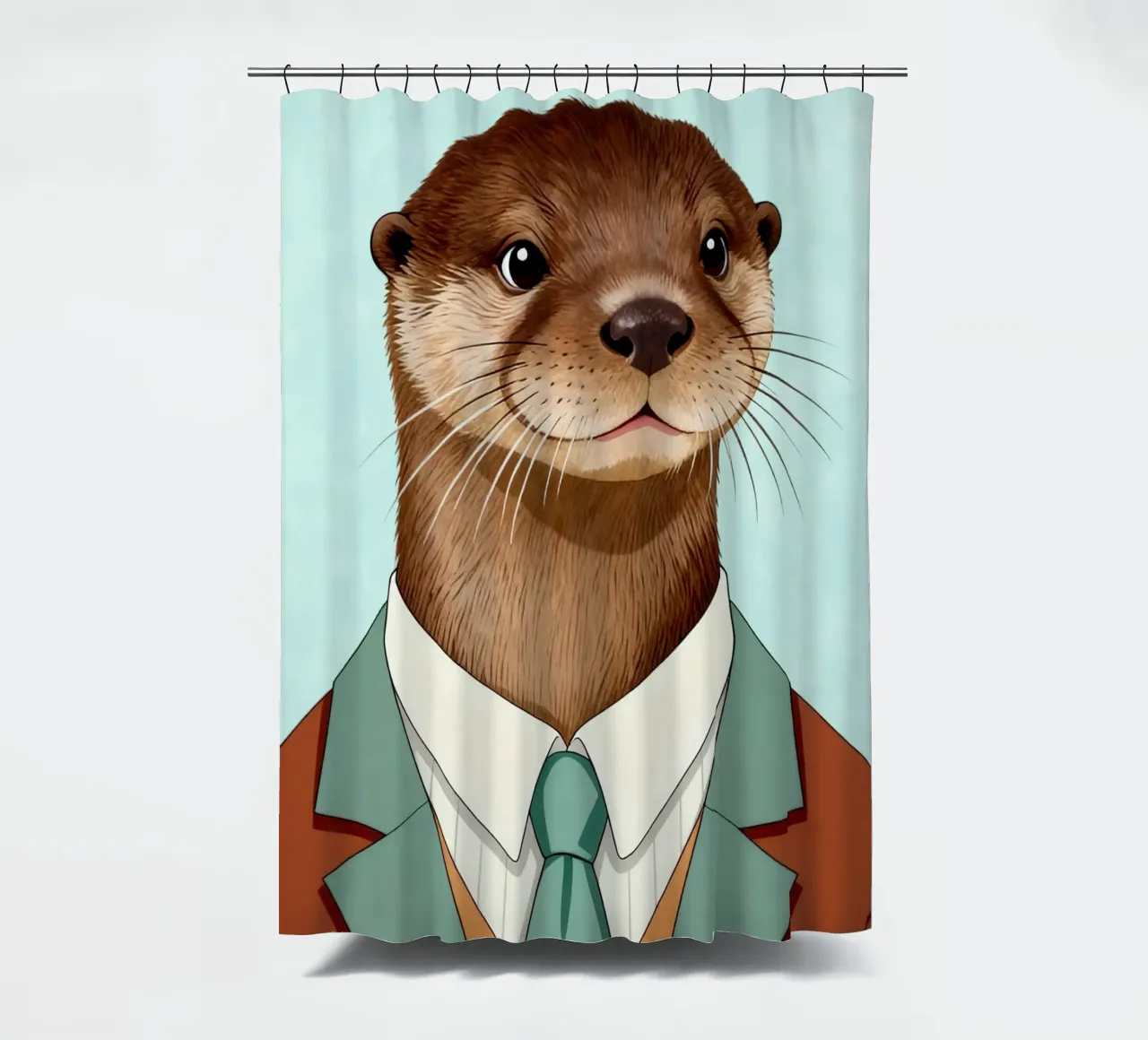 Quirky Otter tenda da doccia da Attaboy Dsgn