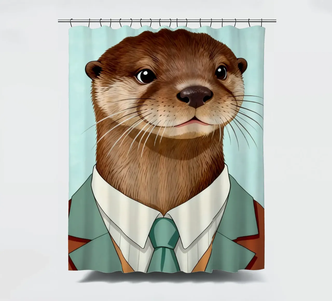 Quirky Otter tenda da doccia da Attaboy Dsgn