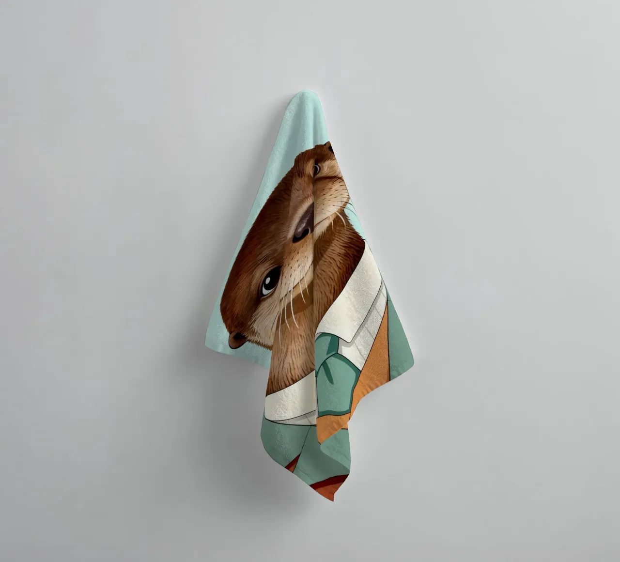 Quirky Otter asciugamano da bagno da Attaboy Dsgn