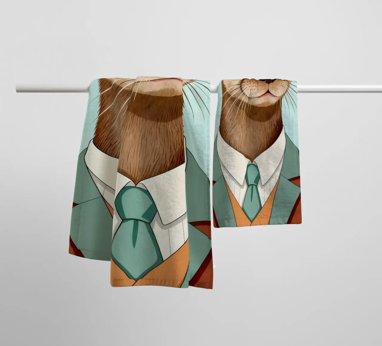 Quirky Otter asciugamano da bagno da Attaboy Dsgn