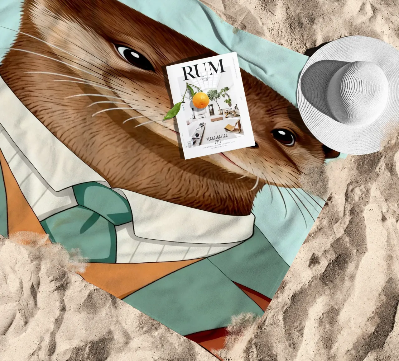 Quirky Otter telo mare da Attaboy Dsgn