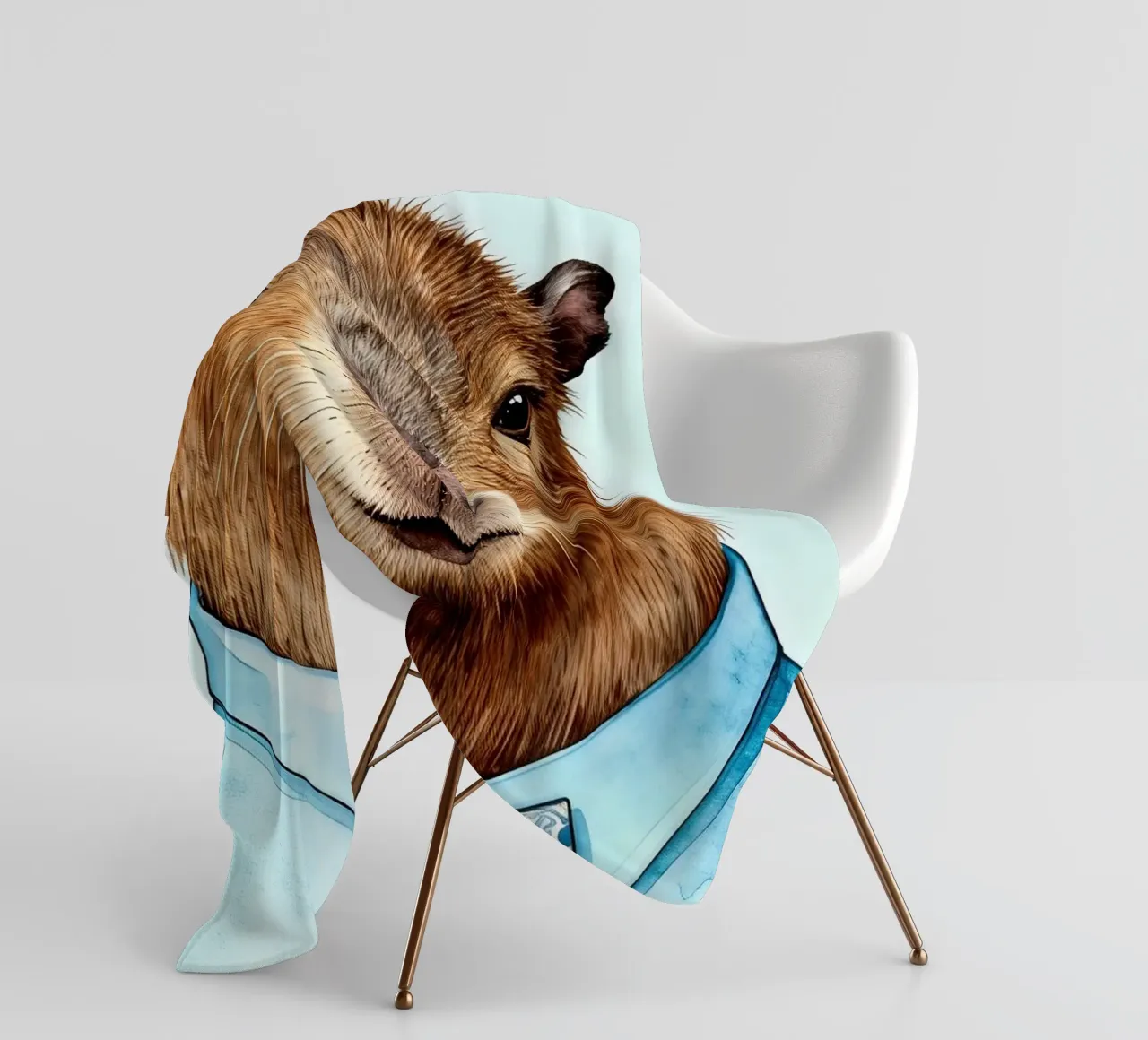 Whimsical Capybara coperta in pile da Attaboy Dsgn