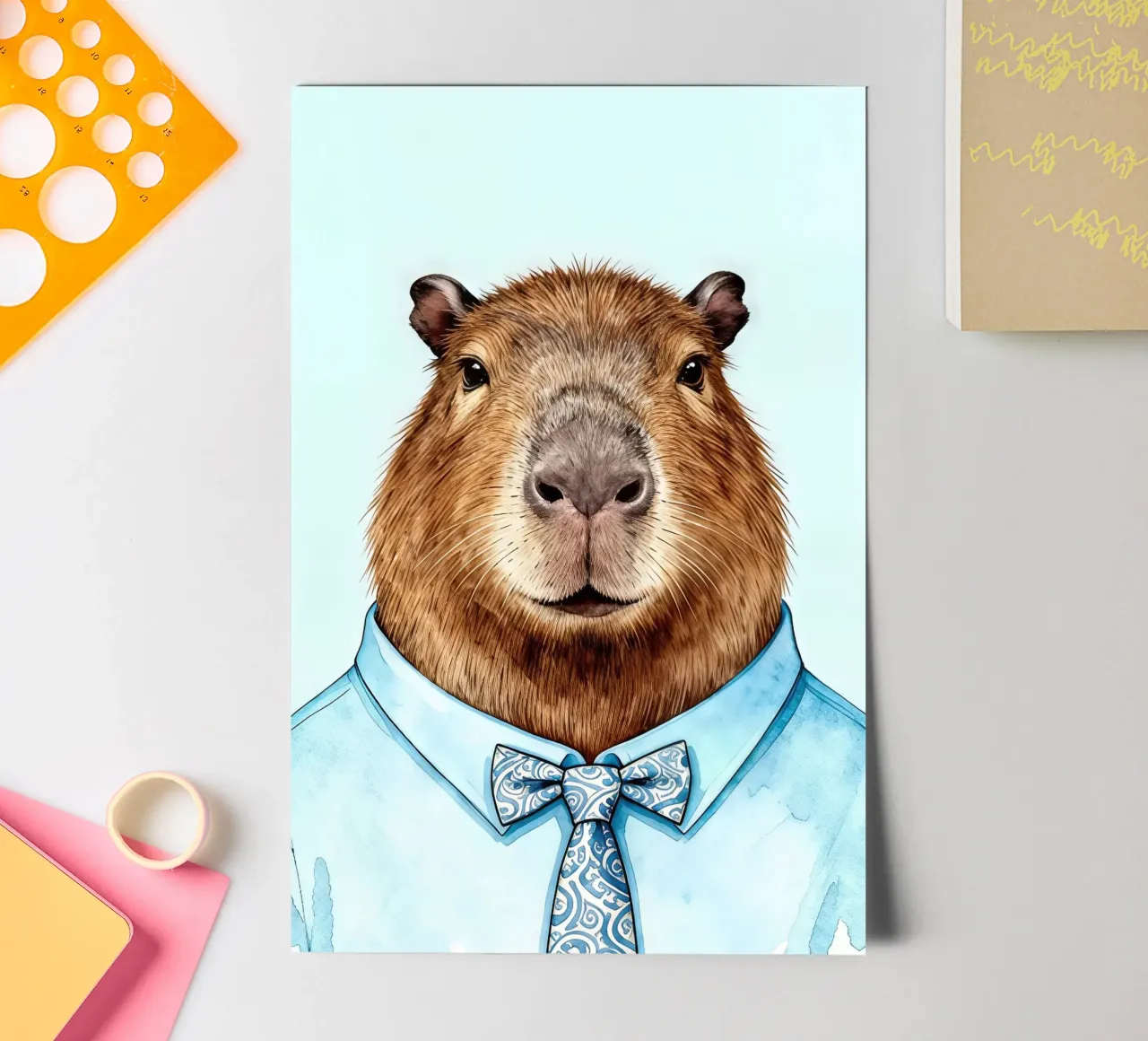 Whimsical Capybara foglio adesivo da Attaboy Dsgn