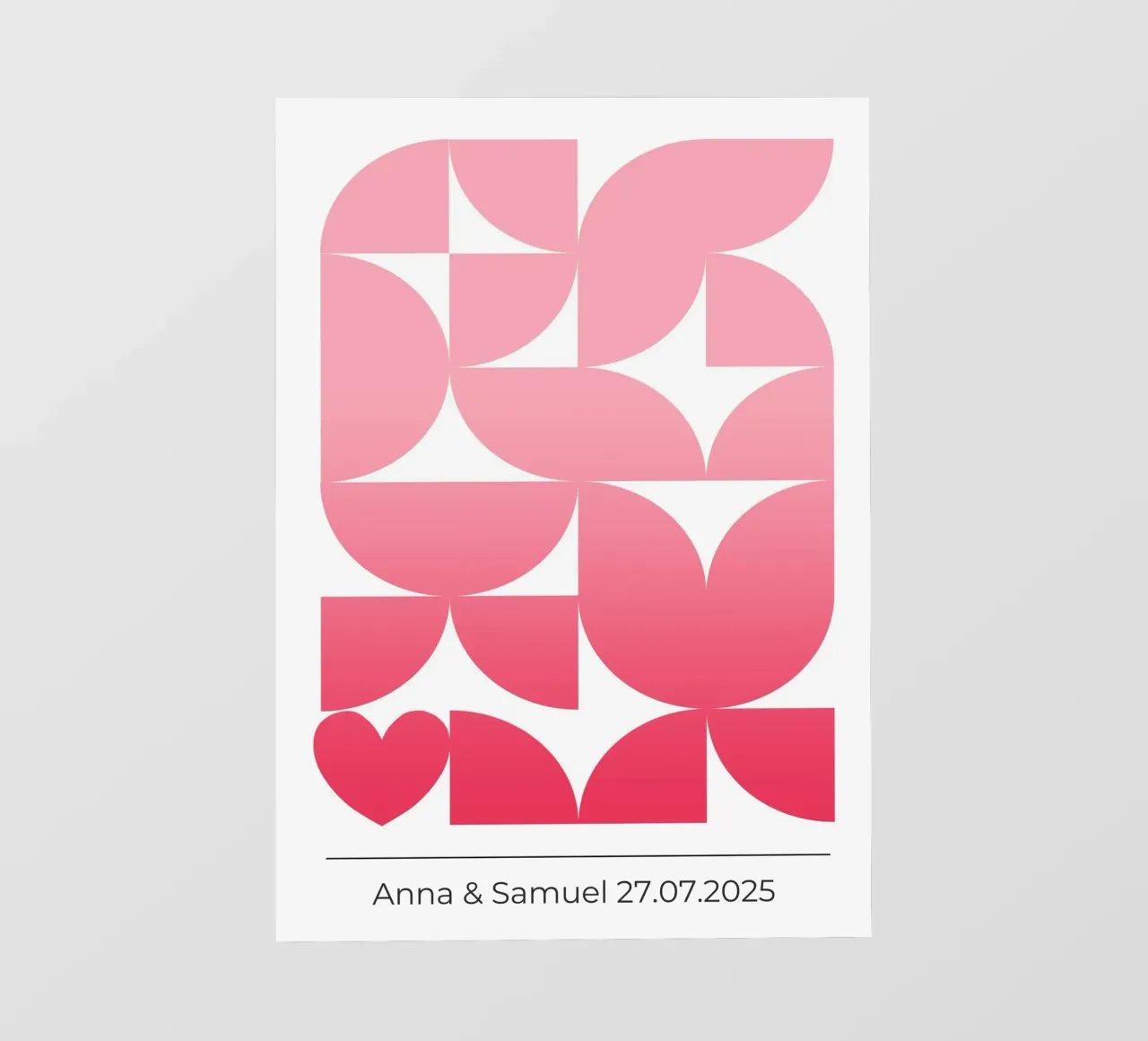 Wunschname - geometrisch pink abstrakt pellicola backlit da BAINAI BRICK