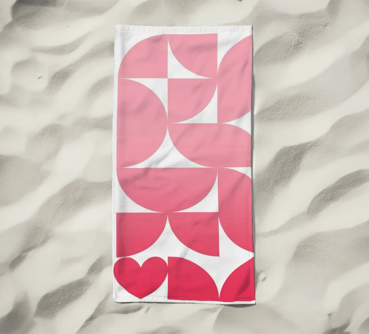 Wunschname - geometrisch pink abstrakt telo mare da BAINAI BRICK