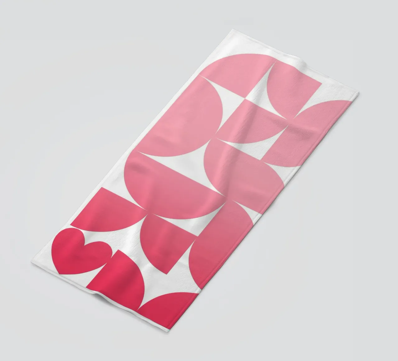 Wunschname - geometrisch pink abstrakt telo mare da BAINAI BRICK