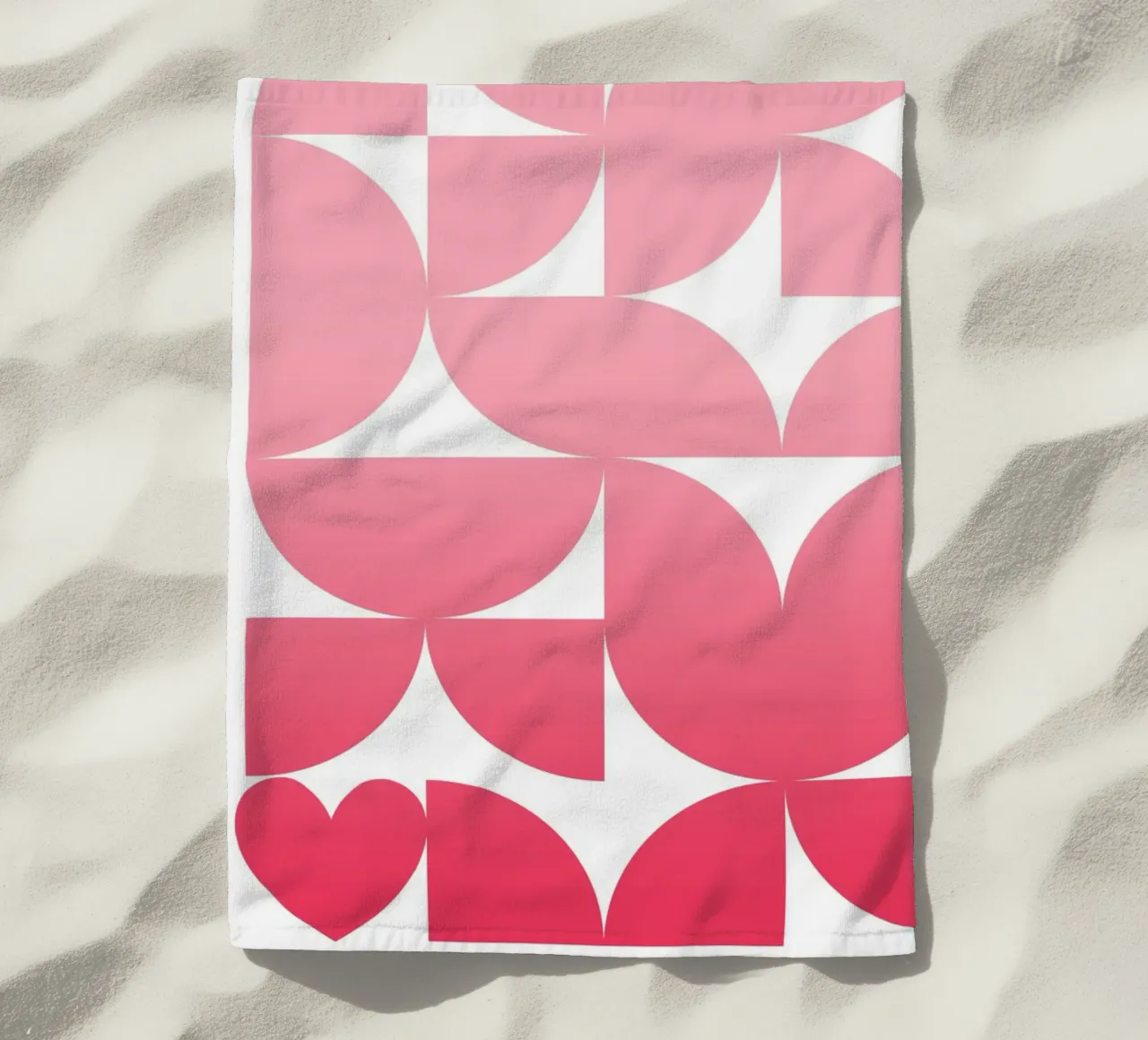 Wunschname - geometrisch pink abstrakt telo mare da BAINAI BRICK