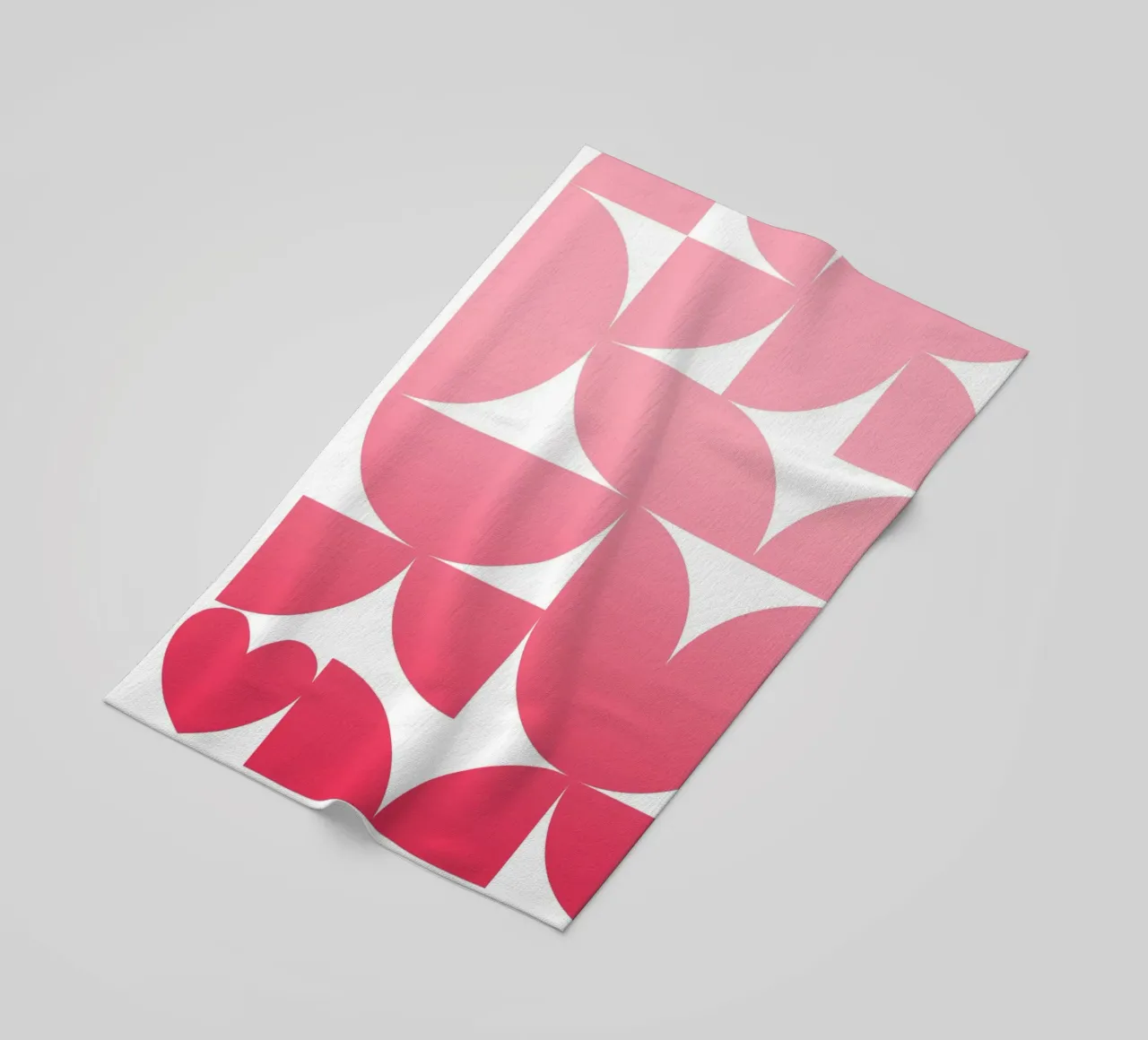 Wunschname - geometrisch pink abstrakt telo mare da BAINAI BRICK