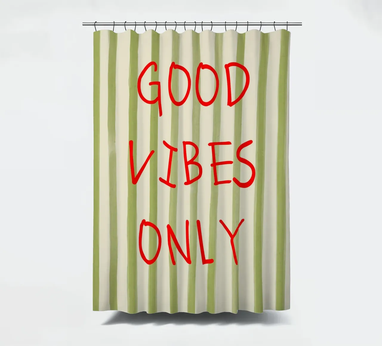 Good Vibes Only Typography tenda da doccia da Attaboy Dsgn