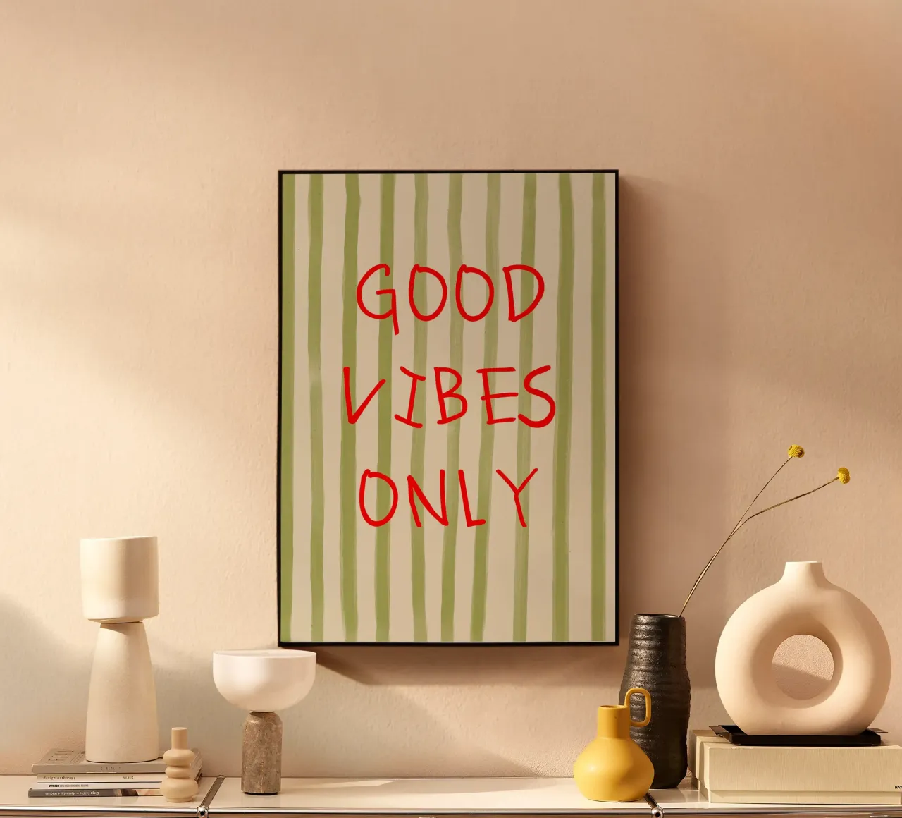 Good Vibes Only Typography plexiglass da Attaboy Dsgn