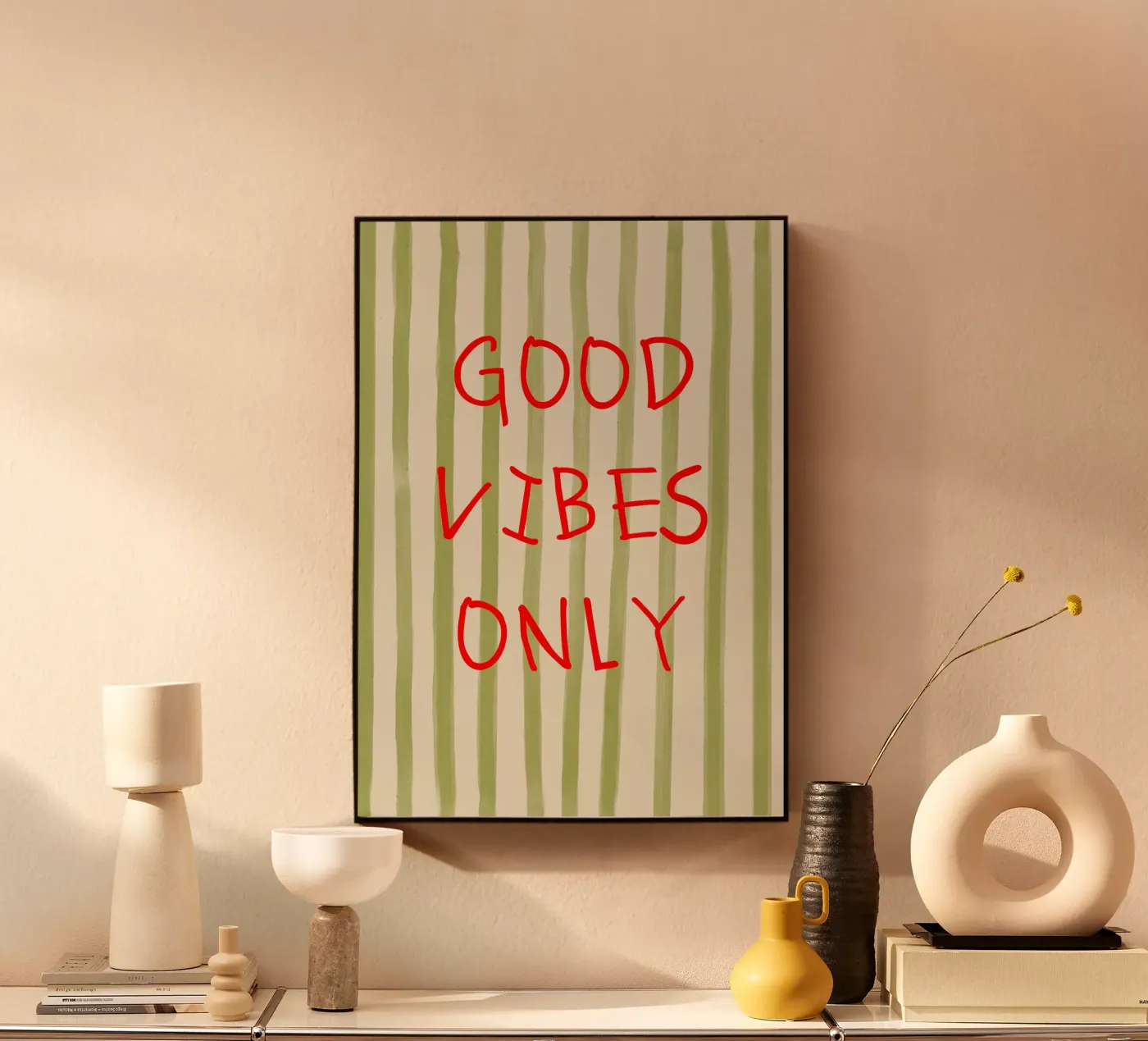 Good Vibes Only Typography plexiglass da Attaboy Dsgn