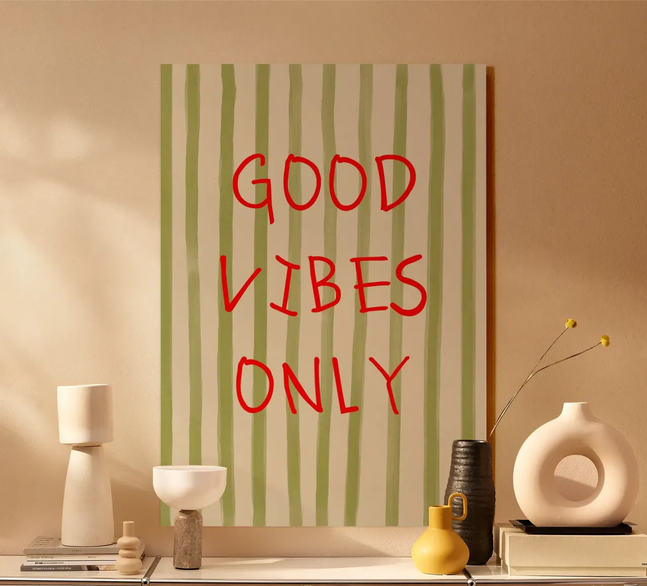 Good Vibes Only Typography alluminio dibond da Attaboy Dsgn