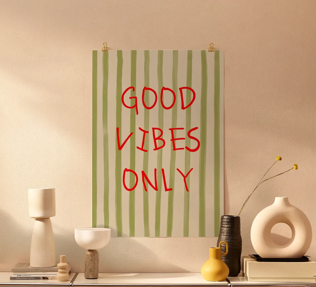 Good Vibes Only Typography carta hahnemühle da Attaboy Dsgn