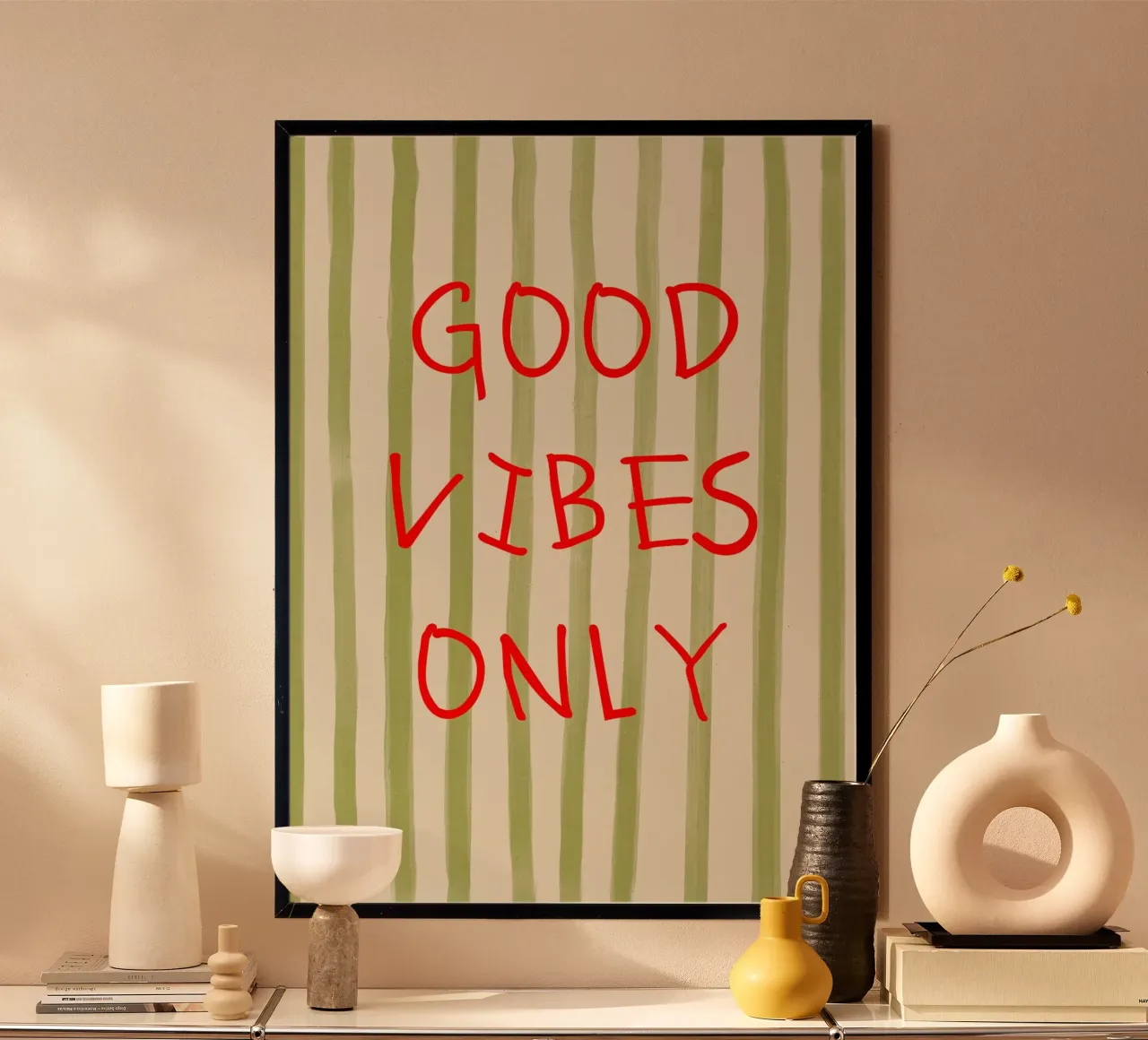 Good Vibes Only Typography poster da Attaboy Dsgn