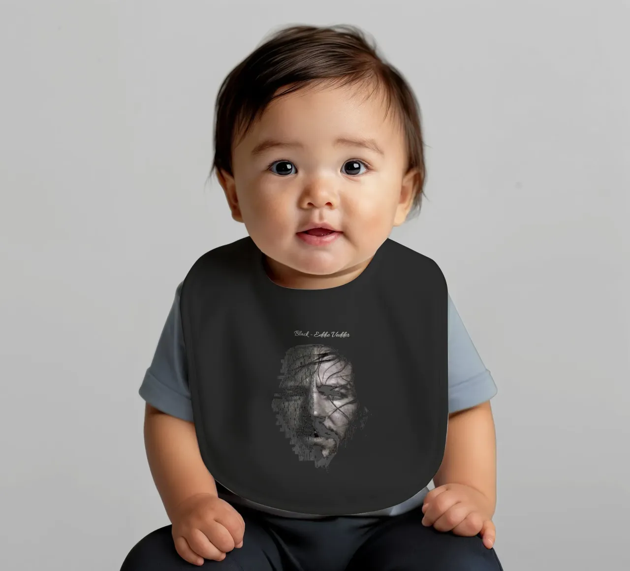 Black baby bib by Gunawan Rb