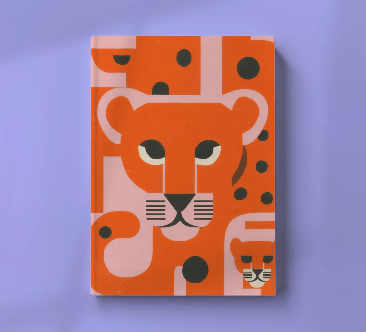 Red Bauhaus cheetahs | Retro Design notebook by Autofocus