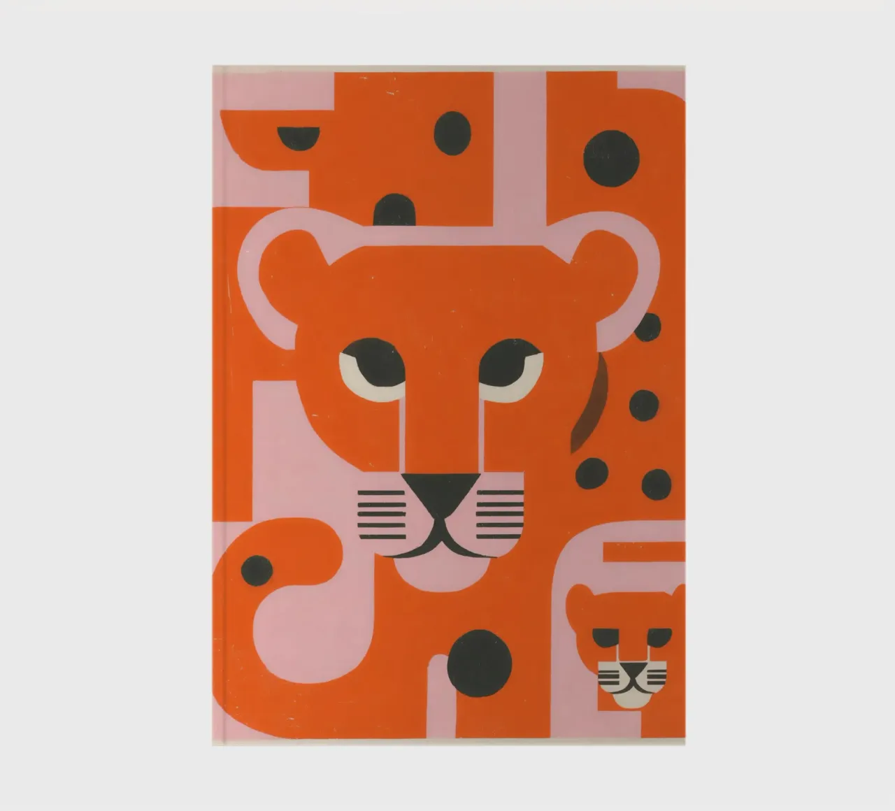 Red Bauhaus cheetahs | Retro Design notebook by Autofocus