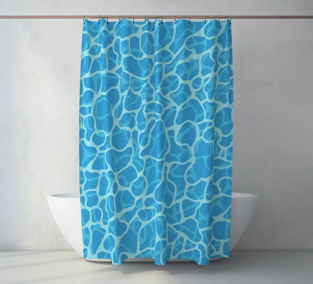 Abstract Pool Water Surface Minimalist Pattern Print shower curtain by Bakara